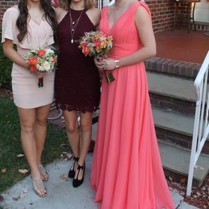 Coral Bridesmaids Dress